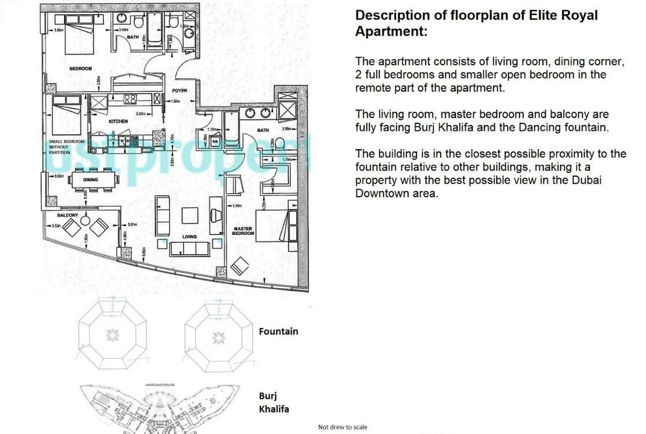 Elite Royal Apartment - Full Burj Khalifa & Fountain View - Opal - 2 Bedrooms Plus 1 Open Bedroom Without Partition دبي المظهر الخارجي الصورة